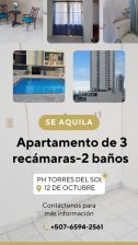 Apartamento en Alquiler en 12 Octubre Pueblo Nuevo, Panamá