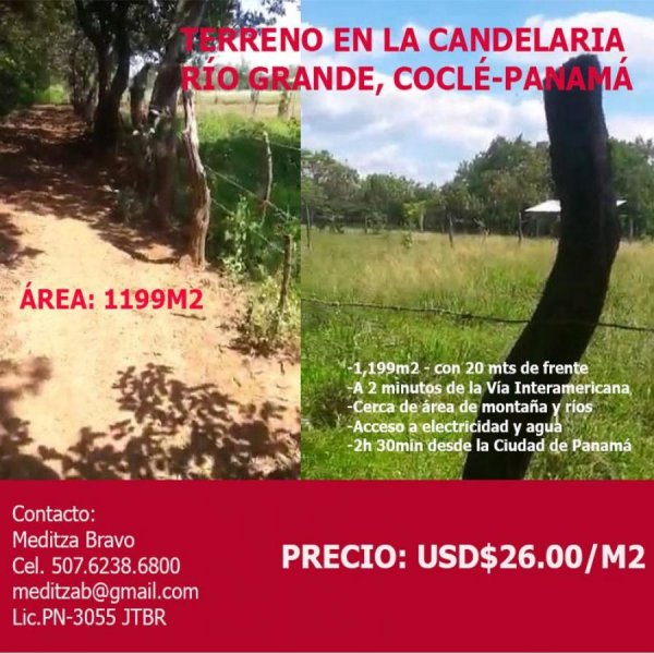 Foto Terreno en Venta en La Candelaria, Río Grande, Coclé - U$D 31.174 - TEV46821 - BienesOnLine